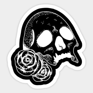 Skull with Roses | Skull | Bones | Halloween Sticker